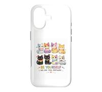 Carcasa para iPhone 17 Sé tú Mismo, Nos Gustas de Todos Modos, Gato Divertido e inclusivo
