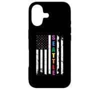 Carcasa para iPhone 17 Seattle Washington LGBTQ Gay Pride Month USA Flag Rainbow