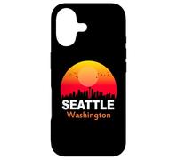 Carcasa para iPhone 17 Seattle Washington State USA Vintage Sunset Retro City