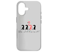 Carcasa para iPhone 17 Ser Diferente, Flamenco Rosa Entre los pingüinos