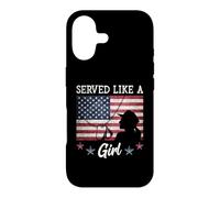 Carcasa para iPhone 17 Served Like A Girl Female Veterans Day Gift