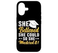 Carcasa para iPhone 17 She Believed She Could So She Mastered It! Graduation 2025