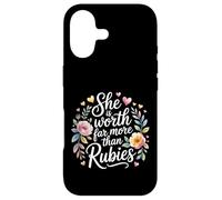 Carcasa para iPhone 17 She Is Worth Far More Than Rubies Mujeres cristianas |-