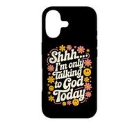 Carcasa para iPhone 17 Shhh… Solo Estoy Hablando con Dios Hoy Fe Cristiano Jesús