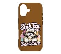 Carcasa para iPhone 17 Shih Tzu Hair Don't Care - Amante de los Perros Divertidos
