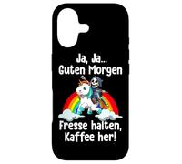 Carcasa para iPhone 17 Sí Buenos Días Cállate Y Trae Café Reaper Unicornio