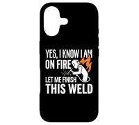 Carcasa para iPhone 17 Sí, sé Que Estoy en Llamas Soldador Soldadura Identidad Humor