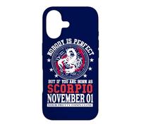 Carcasa para iPhone 17 Signo de Escorpio Noviembre 01 Horóscopo de la Estrella de la astrología del Zodiaco