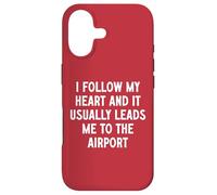 Carcasa para iPhone 17 Sigo mi corazón y me Lleva al Aeropuerto