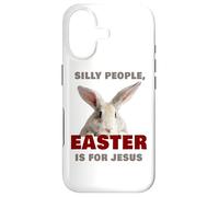 Carcasa para iPhone 17 Silly People Easter is for Jesus: Cute Christian Faith Bunny