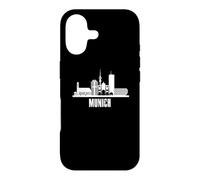Carcasa para iPhone 17 Silueta y Silueta de la Ciudad de Munich