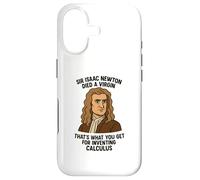 Carcasa para iPhone 17 Sir Isaac Newton murió una Virgen - Humor matemático Divertido para Adultos