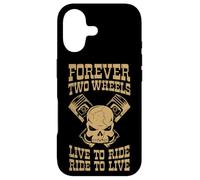 Carcasa para iPhone 17 Skull & Pistons Forever Dos Ruedas