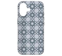 Carcasa para iPhone 17 Slate Gray Star Square Cross Tessellation Geometric Pattern