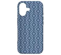 Carcasa para iPhone 17 Slate Navy Blue Gunmetal Droplets Classic Art Deco Pattern