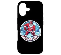 Carcasa para iPhone 17 Sleigh The Game Ice Hockey Player Christmas Santa Lover Xmas