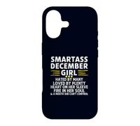 Carcasa para iPhone 17 Smartass December Girl Sassy y Sarcástico Cita