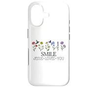 Carcasa para iPhone 17 Smile Jesus Loves You Sign,Christian Faith God Bible Verse