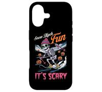 Carcasa para iPhone 17 Snow Much Fun Its Scary Esqueleto esquiando Amante