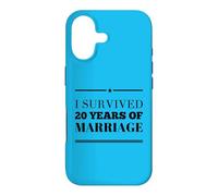 Carcasa para iPhone 17 Sobreviví 20 años de Matrimonio 20 Aniversario de Bodas