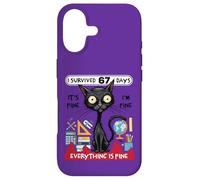 Carcasa para iPhone 17 Sobreviví 67 Días Funny Cat School Six Seven Meme