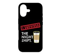 Carcasa para iPhone 17 Sobreviví al Turno de Noche Enfermera Vida Amante del café Policía
