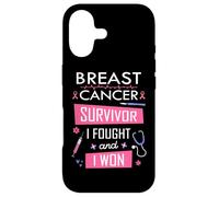 Carcasa para iPhone 17 Sobreviviente de cáncer de Mama luché y gané Fuerza de Conciencia