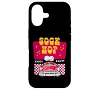 Carcasa para iPhone 17 Sock Hop Rock and Roll Dance Retro 1950s Party Doo Wop Rosa