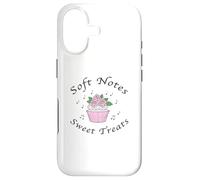 Carcasa para iPhone 17 Soft Notes Sweet Treats Coquette Estética Cupcakes & Roses