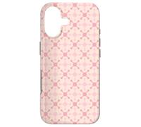 Carcasa para iPhone 17 Soft Rose Pink Diagonal Connected Molecular Shape Pattern