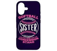 Carcasa para iPhone 17 Softball Sister I'm Just Here For Concession Stand Púrpura