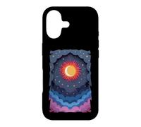 Carcasa para iPhone 17 Sol Luna Estrellas Noche Nubes Suave Celestial Cosmos Cielo