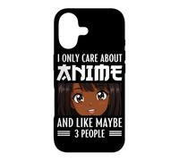 Carcasa para iPhone 17 Solo me Importa el Anime y me Gusta Maybe 3 People Black Anime