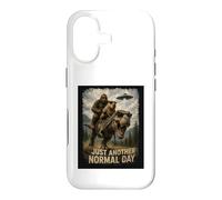 Carcasa para iPhone 17 Solo Otro día Normal | Retro Bigfoot Capibara T-Rex