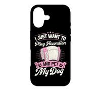 Carcasa para iPhone 17 Solo Quiero Tocar el acordeón y acariciar a mi Perro