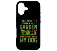 Carcasa para iPhone 17 Solo Quiero Trabajar en mi jardín y Pasar el rato con mi Perro