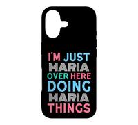 Carcasa para iPhone 17 Solo Soy María aquí Haciendo Maria Things Name