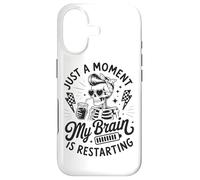 Carcasa para iPhone 17 Solo un Momento mi Cerebro está reiniciando Esqueleto