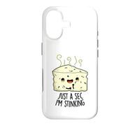 Carcasa para iPhone 17 Solo un Segundo, Soy apestoso, Divertido Juego de Palabras con Queso