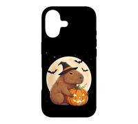 Carcasa para iPhone 17 Sombrero de Bruja Capibara de Halloween Calabaza Espeluznante