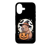 Carcasa para iPhone 17 Sombrero de Bruja Capibara de Halloween Calabaza Espeluznante