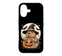 Carcasa para iPhone 17 Sombrero de Bruja Capibara de Halloween Calabaza Espeluznante