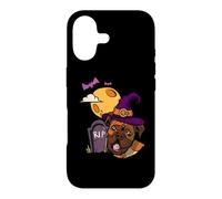 Carcasa para iPhone 17 Sombrero de Bruja Tipo bóxer Divertido para Amantes de los Perros para niñas y Mujeres