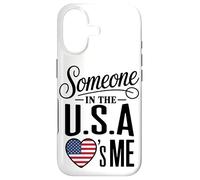 Carcasa para iPhone 17 Someone In The U S A Loves Me Heart Flag
