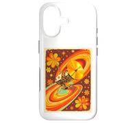 Carcasa para iPhone 17 Sonda Espacial Estilo Voyager con Flor Golden Record de los años 70