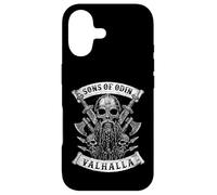 Carcasa para iPhone 17 Sons of Odin- Valhalla Vikings Skull Black and White -