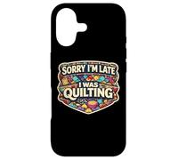 Carcasa para iPhone 17 Sorry I'm Late I Was Quilting Funny Quilter Broma Humor Cita