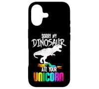 Carcasa para iPhone 17 Sorry My Dinosaur Ate Your Unicorn Funny T Rex Magic