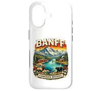 Carcasa para iPhone 17 Souvenir del Parque Nacional Retro Mountain Scenic de Banff, Canadá