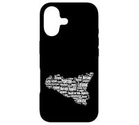 Carcasa para iPhone 17 Souvenir Sicilia con Mapa e Nomi città siciliane Italia